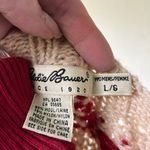 Eddie Bauer Fair Isle Nordic Pattern Wool Sweater w/Ruby Red Turtleneck Sweater Photo 5