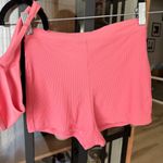 H&M  bikini set swimsuit shorts bra top underwire coral ribbed high rise barbie Photo 6