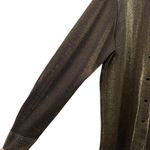 Avenue  14/16 Plus Metallic Shimmer Buttoned Top‎ Gold Glam Holiday Festive Party Photo 1