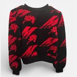 New MSGM Maglia Red and Black Wool Sweater Photo 2