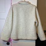 Orvis  Cream Sherpa Pullover Tapestry Trim Large EUC Photo 5