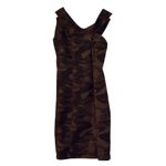 New York & Company Camo off shoulder knee slit dress M Green Size M Photo 1