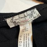 Free People  Intimately Black Wide Strap Button Front Tank Top SZ M Flowy Rayon Photo 8