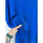 80s Blue Sequin Collar Sweater Dress size small Photo 4
