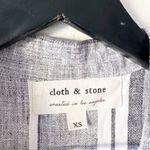 Cloth & Stone Striped Fray Button Down Dress Woman’s XS Photo 4