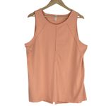 Athleta  Foothill Tank Top Womens XL Peach Warm Sunset Perforated Tie Back Yoga Photo 2