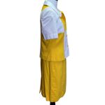 Donna Toran Vintage Yellow & White Colorblock Suit Dress & Blazer Size 8 Gold Photo 5