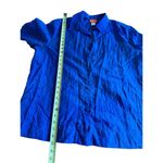 Hearts Of Palm Womens Sheer Blue Leopard Print Button Photo 7