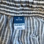 Old Navy Linen Drawstring Wide Leg Pants Trousers Striped Size Medium Petite Photo 8