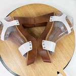 Madden Girl  Lifft Chunky Platform Faux Leather Block Heel Sandals White 8 Photo 4