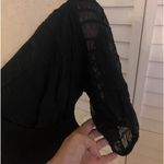 Lucy Paris NWT  Black Textured Faux-Wrap Top Size XL Puff Sleeves Photo 5