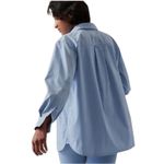 Athleta  Performance Poplin Top Oversized Heron Blue Medium 882549 Photo 10