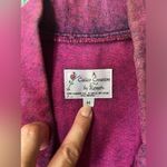 Vintage A Calico Creation hand painted garden pink denim blazer, size medium Photo 4