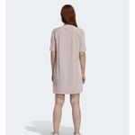 Adidas Originals Velvet T-Shirt Dress Pink Logo Trefoil M Lounge Athleisure Photo 1