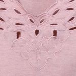 a.n.a . Embroidered Floral Cut Out Cap Sleeve Pastel Peach Top Size M Photo 3