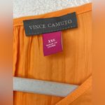 Vince Camuto  NWT Vibrant Orange Fizz Pleated Blouse Size‎ XXL Photo 3