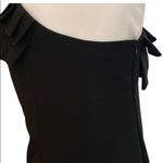 Trina Turk  Dress Black One Shoulder Ruffled Neckline Maxi Cocktail Dress Size 2 Photo 13