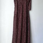 Urban Outfitters Kelly Brown White Polka Dot Surplice Midi Slip Dress S Photo 7