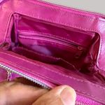 Y2K Britney Spears Fuchsia Faux Leather Quilted Clutch Bag With Silver Zipper Pink Photo 6