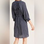 Anthropologie NWT  Maeve Navy and White Sara Smocked Shirtdress Photo 1