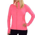 Kirkland Signature Kirkland Athletic Full Zip Jacket 4 Pocket With Thumb Holes Pink Womens Small Photo 1