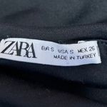 ZARA  Women's Black Square Neck Stretch Sleeveless Tank Bodysuit Top Size S Photo 3