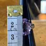 Natural Lavender Amethyst Sterling Silver Cocktail Ring Size 5.75 Photo 6