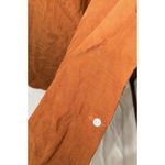 Chico's  Design Brown Long Country Western Cowgirl Boho Hippie Leave Print Shirt 2 Photo 2