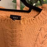 VICI Cropped Distressed Sweater Size Small in Mustard Photo 5