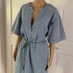 Frame Kaftan Denim Mini Dress, Breezy Photo 6