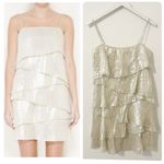 Loeffler Randall  Silk Metallic Tiered Dress Cocktail Size 4 Photo 0