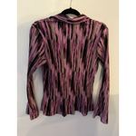 Apt. 9 Y2K  Blouse Purple Stretch Button Up Bratz Doll Hippie Flare Sleeve Large Photo 1
