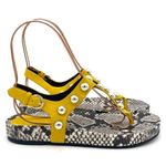 Marc Fisher  LTD Indie Mustard Yellow Suede Studded Thong Sandal Women’s Size 7.5 Photo 4