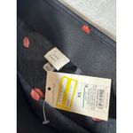 A New Day Black Satin Maxi Skirt Black With Red Lips Size Xs Photo 4