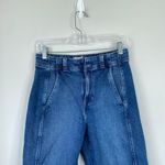 Madewell Tapered Denim Trousers Calvert Wash Size 26 High Rise Seamed Jeans Photo 3