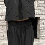 Intermix  100% Silk Black Maxi Dress Button Down Avante Garde Cut Out Small Milit Photo 8