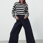 ZARA NWT Striped Rustic Sweater Bloggers Fav Lightweight Medium Photo 3