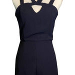 She & Sky  Navy Strappy Short romper Small Fully lined‎ Photo 0