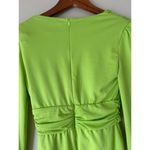 Princess Polly  Jude Lime Green Long Sleeve Deep V Bodysuit US Size 0 Photo 5