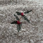 Vintage C.J. Banks Heather Brown Black Red Hand Embroidered Cardinal Sweater X Size XL Photo 9