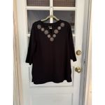 Denim & Co Trendy Design Embroidered V Photo 5