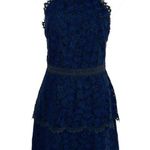 New WHISTLES Halter Neck Talie Dress Blue Black Lace Size 8 US / 40 EU ($399) Photo 1