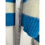 Diane Von Furstenberg  Blue White Striped Angora Wool Blend Sweater Size M Photo 5