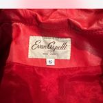 EVAN ARPELLI NY Vibrant Red High Collar Cape with Flared Silhouette Photo 2