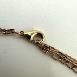 gold tone rhonodoniteādouble chain 14k gold dipped necklace Photo 8