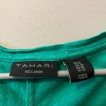 Tahari  Teal Short Sleeve V-Neck Top Photo 1