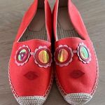 Kate Spade Grenada Glasses Tamarillo Orange Espadrille Flats Size 7 Photo 0