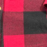 Orvis  Red And Black Plaid Fleece Lined Shacket Outerwear Workwear XL Women Snap Photo 2