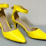 Dream Paris Yellow Pointed-Toe Heels Pumps Sandals Shoes Size 8.5 💛✨ Photo 0