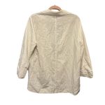 Drew NWT  Linen Blend Lagenlook Narrow Stripe Blazer Jacket | Ivory/Black | Large Photo 1